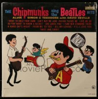 3y268 CHIPMUNKS SING THE BEATLES HITS record '64 all your favorite songs sung with wacky voices!