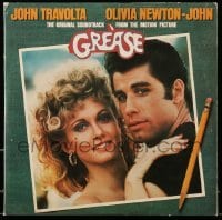 3y279 GREASE soundtrack record '78 John Travolta & Olivia Newton-John in the classic musical!