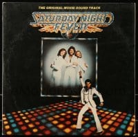 3y296 SATURDAY NIGHT FEVER soundtrack record '77 disco dancer John Travolta, classic!
