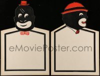 3y367 BLACKFACE DISPLAY 2 die-cut 14x22 special posters '20s used in a vaudeville theater!