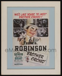3y359 BROTHER ORCHID matted 10x15 REPRO '80s art of Edward G Robinson, 3 images of Humphrey Bogart!