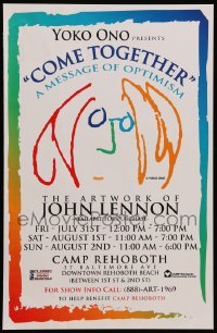 3y372 COME TOGETHER A MESSAGE OF OPTIMISM 11x17 museum/art exhibition '06 Artwork of John Lennon!