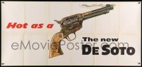 3y230 DESOTO 30x65 car advertising poster 1955 art of Colt Texan Jr. six-shooter, hot as a pistol!
