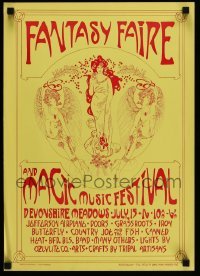 3y253 FANTASY FAIRE & MAGIC MUSIC FESTIVAL 15x21 music concert poster '67 great Penny Havard art!