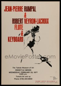 3y255 FLUTE & KEYBOARD 12x17 music poster '77 Jean-Pierre Rampal & Robert Veyron-Lacroix in Toledo!