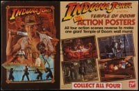 3y376 INDIANA JONES & THE TEMPLE OF DOOM 14x22 special promo poster '84 collect all 4 from 7-Up!