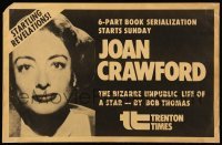3y379 JOAN CRAWFORD 11x17 special '78 the bizarre unpublic life of a star, startling revelations!
