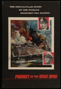 3y382 PURSUIT OF THE GRAF SPEE 12x18 pb cover '57 Powell & Pressburger, different art by Post!