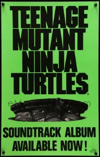 3y260 TEENAGE MUTANT NINJA TURTLES soundtrack 14x23 music poster '90 cool image in NYC sewer!