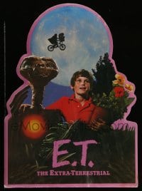 3y006 E.T. THE EXTRA TERRESTRIAL die-cut standee '82 Spielberg classic, best bike over moon image!