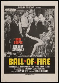 3y462 BALL OF FIRE Swiss 12x17 R90s sexy Barbara Stanwyck shows her legs to Gary Cooper & men!