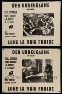 3y471 COOL HAND LUKE 4 Swiss LCs '67 Paul Newman prison escape classic, great scenes!