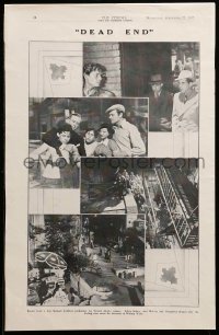 3y429 DEAD END/VOGUES OF 1938 English trade ad '37 great images from each movie!