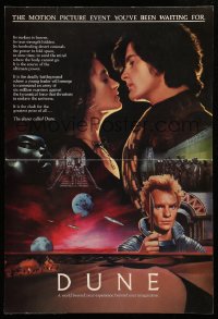 3y430 DUNE trade ad '84 David Lynch sci-fi epic, cool two moons & cast montage art!