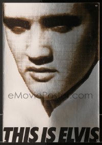 3y440 THIS IS ELVIS foil trade ad '81 Elvis Presley rock 'n' roll biography, portrait of The King!