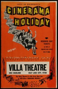 3y107 CINERAMA HOLIDAY local theater WC '56 reserved seat tickets on sale at box office or by mail!