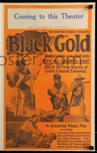 3y043 BLACK GOLD pressbook '27 exact full-size image of the 14x22 window card!