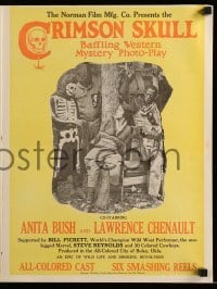 3y050 CRIMSON SKULL pressbook '21 colored cowboys Anita Bush & Lawrence Chenault, lost film!