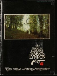 3y392 BARRY LYNDON promo brochure '75 Stanley Kubrick, Ryan O'Neal, designed by Bill Gold!
