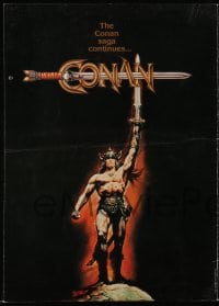 3y428 CONAN THE BARBARIAN trade ad '82 art of Arnold Schwarzenegger + all the book covers!