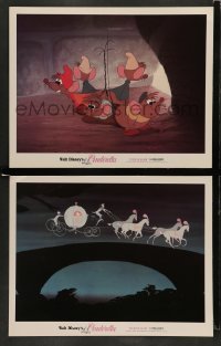 3z905 CINDERELLA 2 LCs R81 Walt Disney classic romantic cartoon, image of carriage & mice!