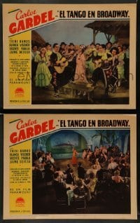 3z922 EL TANGO EN BROADWAY 2 int'l Spanish language LCs '34 Carlos Gardel, great dancing images!