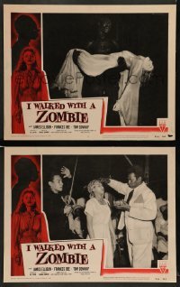 3z944 I WALKED WITH A ZOMBIE 2 LCs R56 classic Val Lewton & Jacques Tourneur voodoo horror!