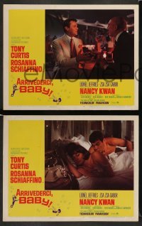 3z535 ARRIVEDERCI, BABY 6 LCs '66 Tony Curtis is a lady-killer, Rosanna Schiaffino!