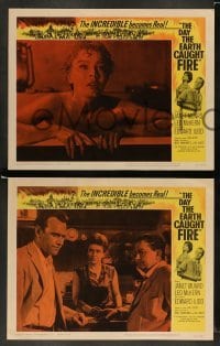 3z464 DAY THE EARTH CAUGHT FIRE 7 LCs '62 Val Guest sci-fi, c/u of doctor treating wounded men!