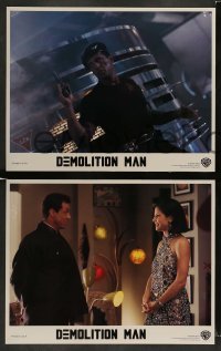 3z112 DEMOLITION MAN 8 LCs '93 Sylvester Stallone, Wesley Snipes, Sandra Bullock, sci-fi!