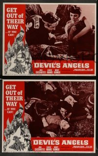 3z114 DEVIL'S ANGELS 8 LCs '67 AIP, Roger Corman, their god is violence, lust the law they live by