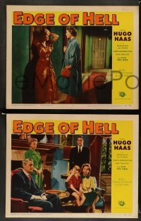 3z568 EDGE OF HELL 6 LCs '56 Hugo Haas in a half-world of dark alleys & back streets, film noir!