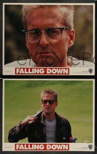 3z141 FALLING DOWN 8 LCs '92 directed by Joel Schumacher, Michael Douglas at war with the world!