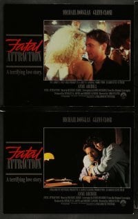 3z142 FATAL ATTRACTION 8 LCs '87 Michael Douglas, Glenn Close, a terrifying love story!