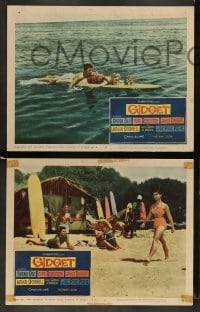 3z822 GIDGET 3 LCs '59 great images of cute Sandra Dee, Cliff Robertson, James Darren!