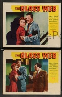 3z581 GLASS WEB 6 2D LCs '53 Edward G. Robinson, John Forsythe, sexy bad girl Kathleen Hughes!