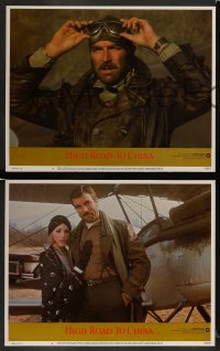 3z204 HIGH ROAD TO CHINA 8 LCs '83 images of aviator Tom Selleck & Bess Armstrong!