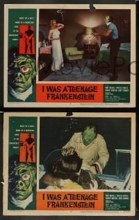 3z586 I WAS A TEENAGE FRANKENSTEIN 6 LCs '57 body of boy, mind of monster, soul of unearthly thing!