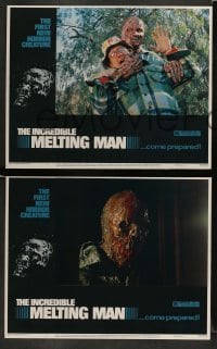 3z231 INCREDIBLE MELTING MAN 8 LCs '77 AIP, gruesome images of the first new horror creature!