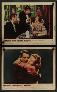 3z749 INDISCREET 4 LCs '58 Cary Grant, Ingrid Bergman, directed by Stanley Donen!