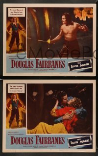 3z589 IRON MASK 6 LCs R53 cool border artwork and images of fencer Douglas Fairbanks, Sr.!