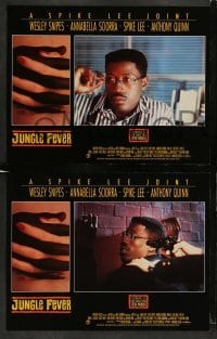 3z243 JUNGLE FEVER 8 LCs '90 Spike Lee, Wesley Snipes, Annabella Sciorra, interracial romance!