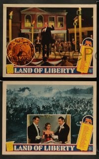 3z842 LAND OF LIBERTY 3 LCs '39 by DeMille, Lockhart, Massey, Colbert, Bette Davis, Fonda & more!
