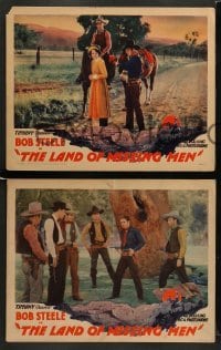 3z664 LAND OF MISSING MEN 5 LCs '30 great western cowboy images of Bob Steele, Fuzzy St John!