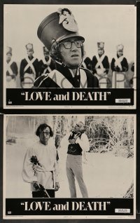 3z270 LOVE & DEATH 8 LCs '75 cool images from wacky Woody Allen & Diane Keaton romantic comedy!