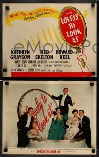 3z022 LOVELY TO LOOK AT 9 photolobbies '52 Kathryn Grayson, Red Skelton, Ann Miller, ultra rare!