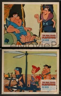 3z849 MAN CALLED FLINTSTONE 3 LCs '66 Hanna-Barbera, Fred, Barney, cartoon spy spoof!