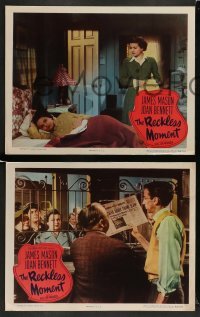 3z856 RECKLESS MOMENT 3 LCs '49 James Mason, Joan Bennett, directed by Max Ophuls!