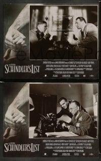 3z617 SCHINDLER'S LIST 6 LCs '93 Steven Spielberg, Liam Neeson, Ralph Fiennes, WWII Best Picture!