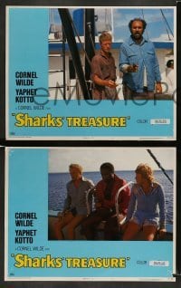 3z516 SHARKS' TREASURE 7 LCs '75 cool images of scuba divers, directed by Cornel Wilde!